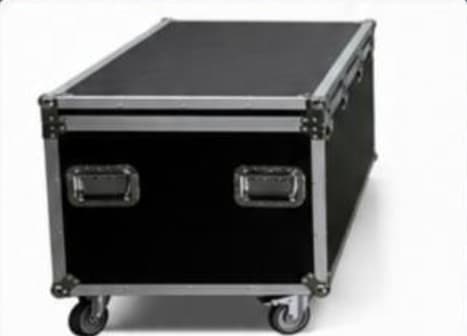 Black wheeled flight and storage case