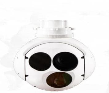 White day and thermal camera gimbal with three lenses
